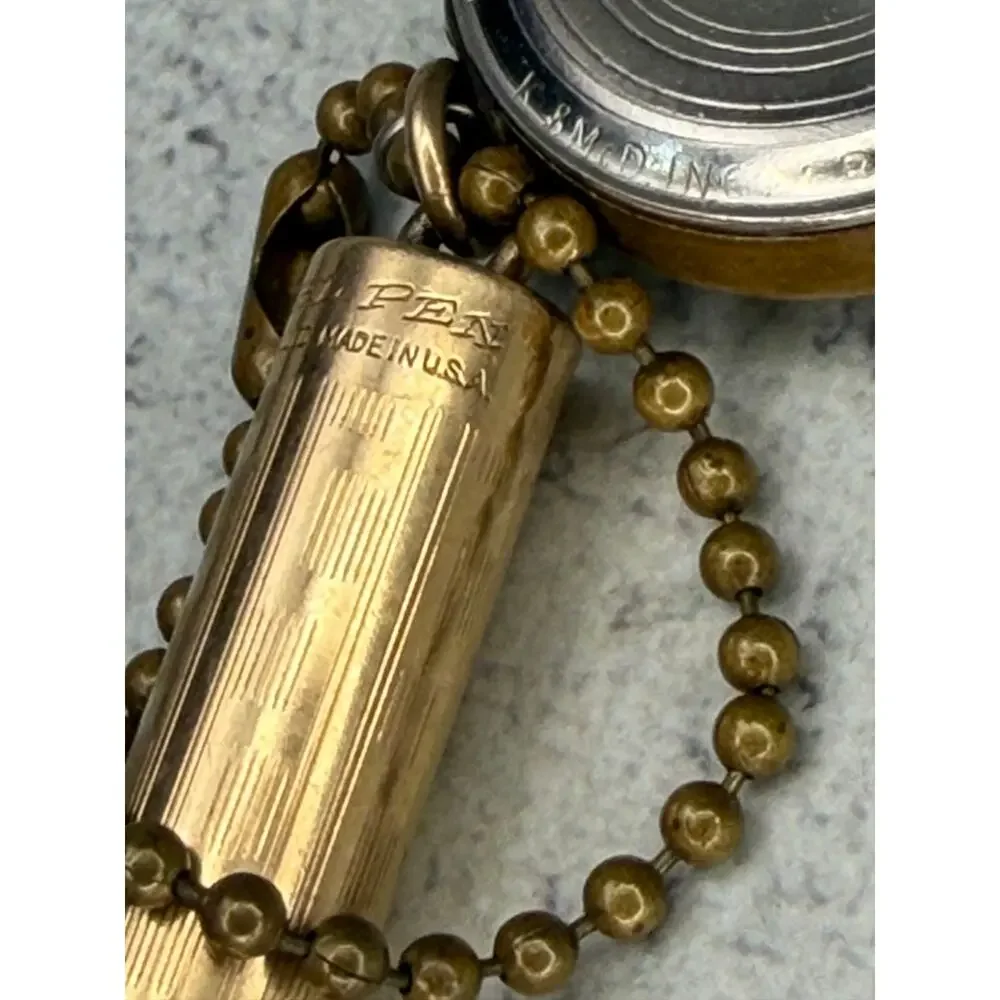 Antique Wahl 14kt Gold Filled Eversharp Pendant Fountain Pen retractable pin
